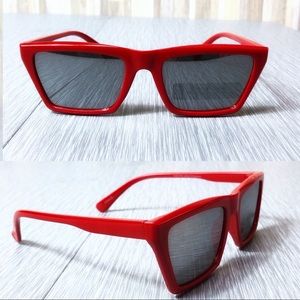 2/$18 NWOT Red Retro Rectangle Sunglasses